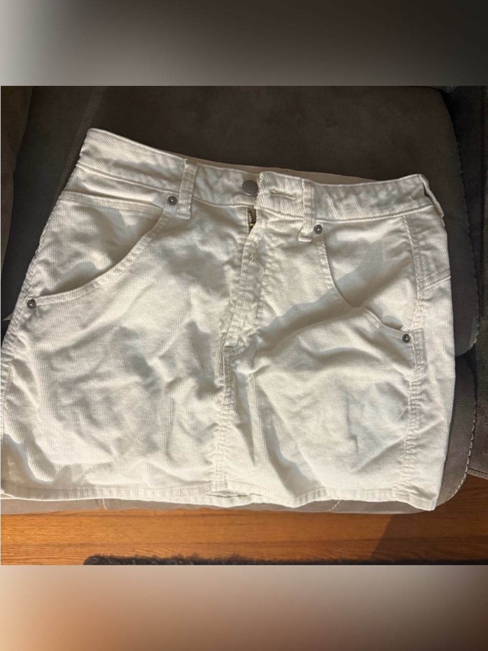 Universal Thread White Corduroy Mini Skirt